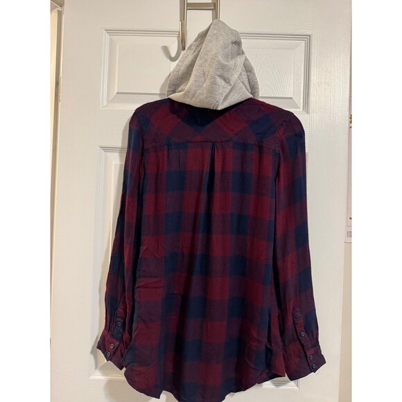 Thread+Supply Red & Blue Plaid Flannel Size S - Picture 3 of 9
